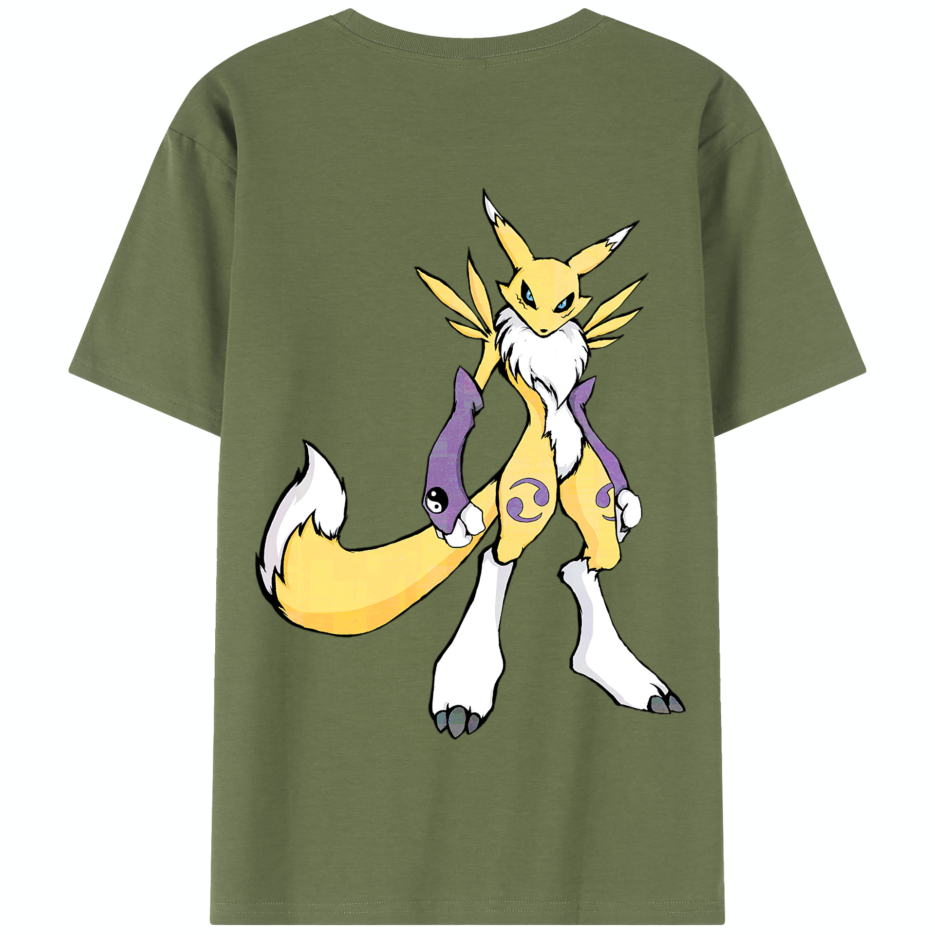 （画像用） Digimon デジタルモンスター/デジモン 綿100％半袖Tシャツ（背面プリント）